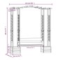 vidaXL Pérgola de jardín con banco y jardineras madera pino impregnada vidaXL Pérgola de jardín con banco y jardineras madera pino impregnada