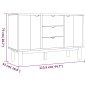 vidaXL Aparador OTTA madera maciza pino marrón y blanco 113,5x43x73 cm vidaXL Aparador OTTA madera maciza pino marrón y blanco 113,5x43x73 cm