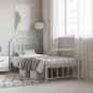 vidaXL Estructura cama metal con cabecero y pie cama blanca 80x200 cm vidaXL Estructura cama metal con cabecero y pie cama blanca 80x200 cm