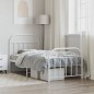 vidaXL Estructura cama metal con cabecero y pie cama blanca 80x200 cm vidaXL Estructura cama metal con cabecero y pie cama blanca 80x200 cm
