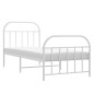 vidaXL Estructura cama metal con cabecero y pie cama blanca 80x200 cm vidaXL Estructura cama metal con cabecero y pie cama blanca 80x200 cm