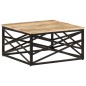 vidaXL Mesa de centro de madera maciza de mango 68x68x35 cm