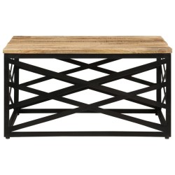 vidaXL Mesa de centro de madera maciza de mango 68x68x35 cm