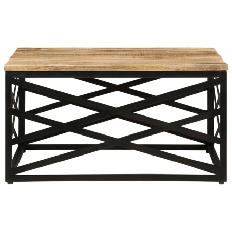 vidaXL Mesa de centro de madera maciza de mango 68x68x35 cm
