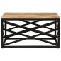 vidaXL Mesa de centro de madera maciza de mango 68x68x35 cm