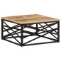 vidaXL Mesa de centro de madera maciza de mango 68x68x35 cm