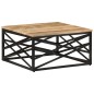 vidaXL Mesa de centro de madera maciza de mango 68x68x35 cm