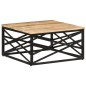 vidaXL Mesa de centro de madera maciza de mango 68x68x35 cm