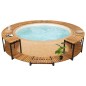 vidaXL Borde de bañera hidromasaje madera maciza de acacia 273x53 cm vidaXL Borde de bañera hidromasaje madera maciza de acacia 273x53 cm