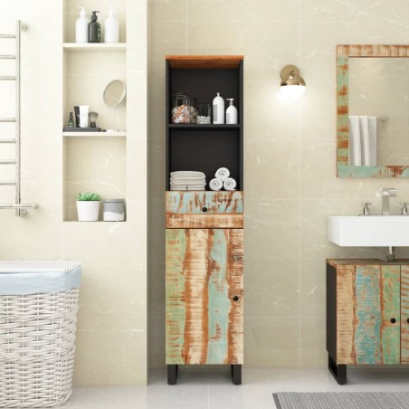 vidaXL Mueble de baño madera maciza reciclada 38x33x160 cm