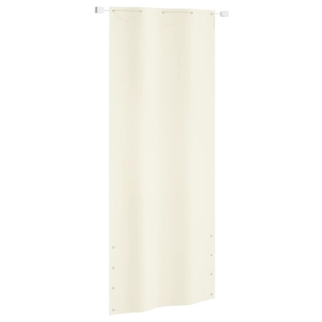 vidaXL Toldo pantalla para balcón tela oxford color crema 100x240 cm