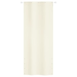 vidaXL Toldo pantalla para balcón tela oxford color crema 100x240 cm