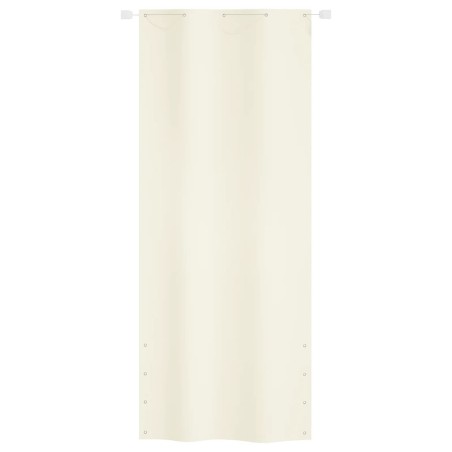 vidaXL Toldo pantalla para balcón tela oxford color crema 100x240 cm