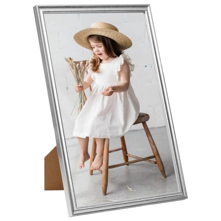 vidaXL Marcos de foto collage de mesa 5 uds plateado MDF 10x15cm