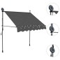 vidaXL Toldo manual retráctil con LED gris antracita 100 cm