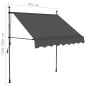 vidaXL Toldo manual retráctil con LED gris antracita 100 cm