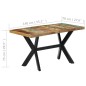 vidaXL Mesa de comedor de madera maciza reciclada 140x70x75 cm vidaXL Mesa de comedor de madera maciza reciclada 140x70x75 cm