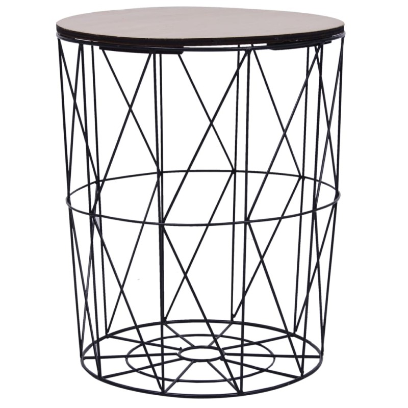 vidaXL Mesa de centro negro Ø 47 cm vidaXL Mesa de centro negro Ø 47 cm
