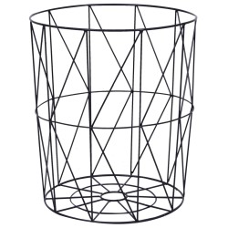 vidaXL Mesa de centro negro Ø 47 cm