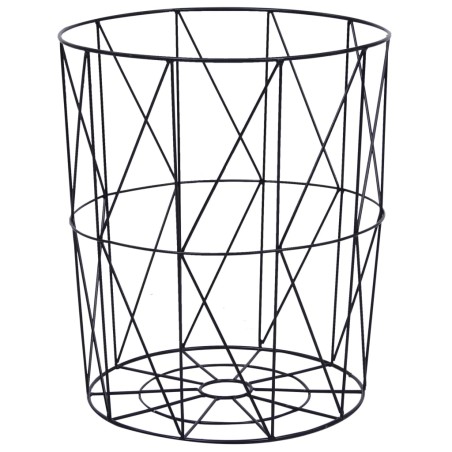vidaXL Mesa de centro negro Ø 47 cm