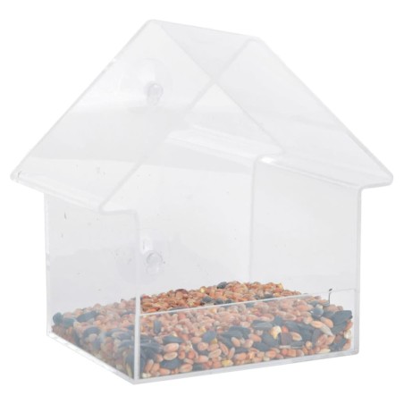 Esschert Design Comedero de ventana acríclico 15x10x15,3 cm FB370