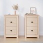 vidaXL Mesitas de noche 2 uds madera maciza de pino 40x35x61,5 cm