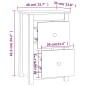 vidaXL Mesitas de noche 2 uds madera maciza de pino 40x35x61,5 cm