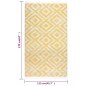 vidaXL Alfombra de exterior tejido plano amarillo y beige 115x170 cm vidaXL Alfombra de exterior tejido plano amarillo y beige 115x170 cm