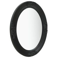 vidaXL Espejo de pared estilo barroco negro 50x70 cm