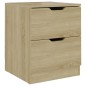 vidaXL Mesita de noche madera de ingeniería roble Sonoma 40x40x50 cm vidaXL Mesita de noche madera de ingeniería roble Sonoma 40x40x50 cm