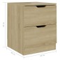 vidaXL Mesita de noche madera de ingeniería roble Sonoma 40x40x50 cm vidaXL Mesita de noche madera de ingeniería roble Sonoma 40x40x50 cm