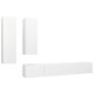 vidaXL Set de muebles de salón TV 4 piezas madera de ingeniería blanco vidaXL Set de muebles de salón TV 4 piezas madera de ingeniería blanco