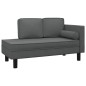 vidaXL Sofá diván con cojines y almohada tela gris oscuro vidaXL Sofá diván con cojines y almohada tela gris oscuro