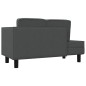 vidaXL Sofá diván con cojines y almohada tela gris oscuro vidaXL Sofá diván con cojines y almohada tela gris oscuro