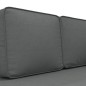 vidaXL Sofá diván con cojines y almohada tela gris oscuro vidaXL Sofá diván con cojines y almohada tela gris oscuro