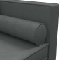 vidaXL Sofá diván con cojines y almohada tela gris oscuro vidaXL Sofá diván con cojines y almohada tela gris oscuro