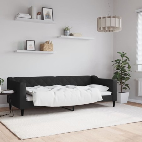 vidaXL Sofá cama tela negro 80x200 cm
