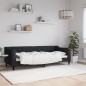 vidaXL Sofá cama tela negro 80x200 cm