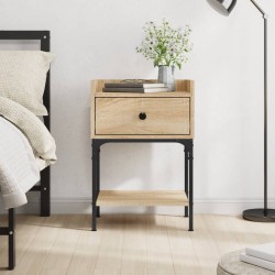 vidaXL Mesita de noche madera de ingeniería roble Sonoma 40,5x31x60 cm
