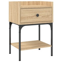 vidaXL Mesita de noche madera de ingeniería roble Sonoma 40,5x31x60 cm