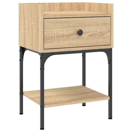 vidaXL Mesita de noche madera de ingeniería roble Sonoma 40,5x31x60 cm