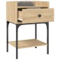 vidaXL Mesita de noche madera de ingeniería roble Sonoma 40,5x31x60 cm