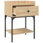 vidaXL Mesita de noche madera de ingeniería roble Sonoma 40,5x31x60 cm