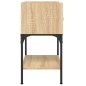 vidaXL Mesita de noche madera de ingeniería roble Sonoma 40,5x31x60 cm