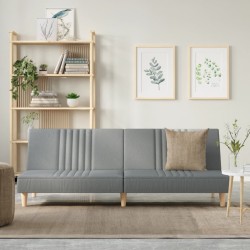 vidaXL Sofá cama tela gris claro