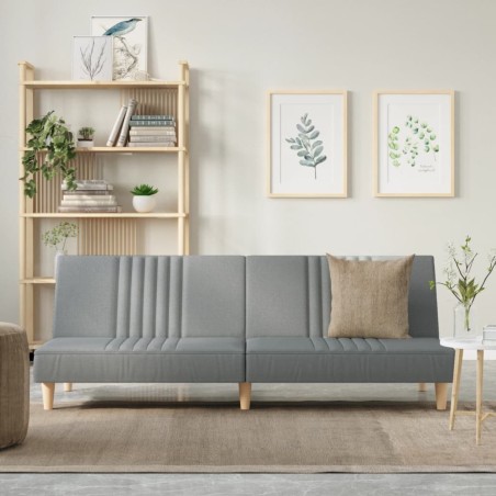 vidaXL Sofá cama tela gris claro