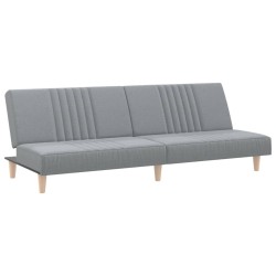vidaXL Sofá cama tela gris claro