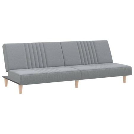 vidaXL Sofá cama tela gris claro