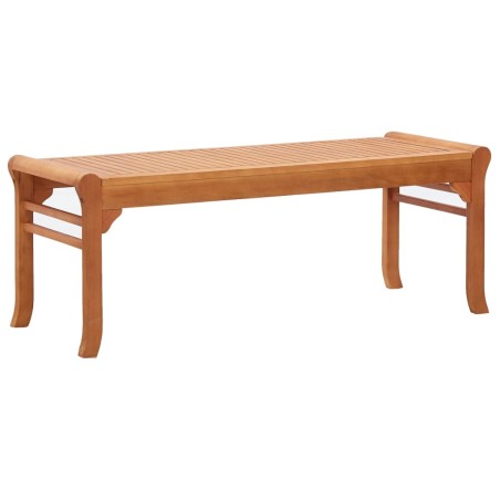 vidaXL Banco de jardín de 2 plazas de madera maciza eucalipto 120 cm