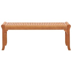 vidaXL Banco de jardín de 2 plazas de madera maciza eucalipto 120 cm